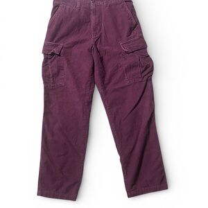 Vans Corduroy Cargo Pants in Deep Burgundy